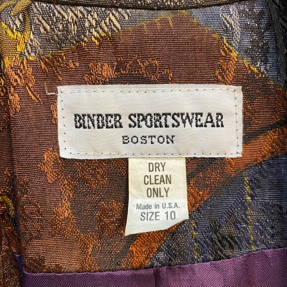 Binder Sportswear Boston Vintage Blazer Colorful One Button Size 10 - Picture 2 of 7